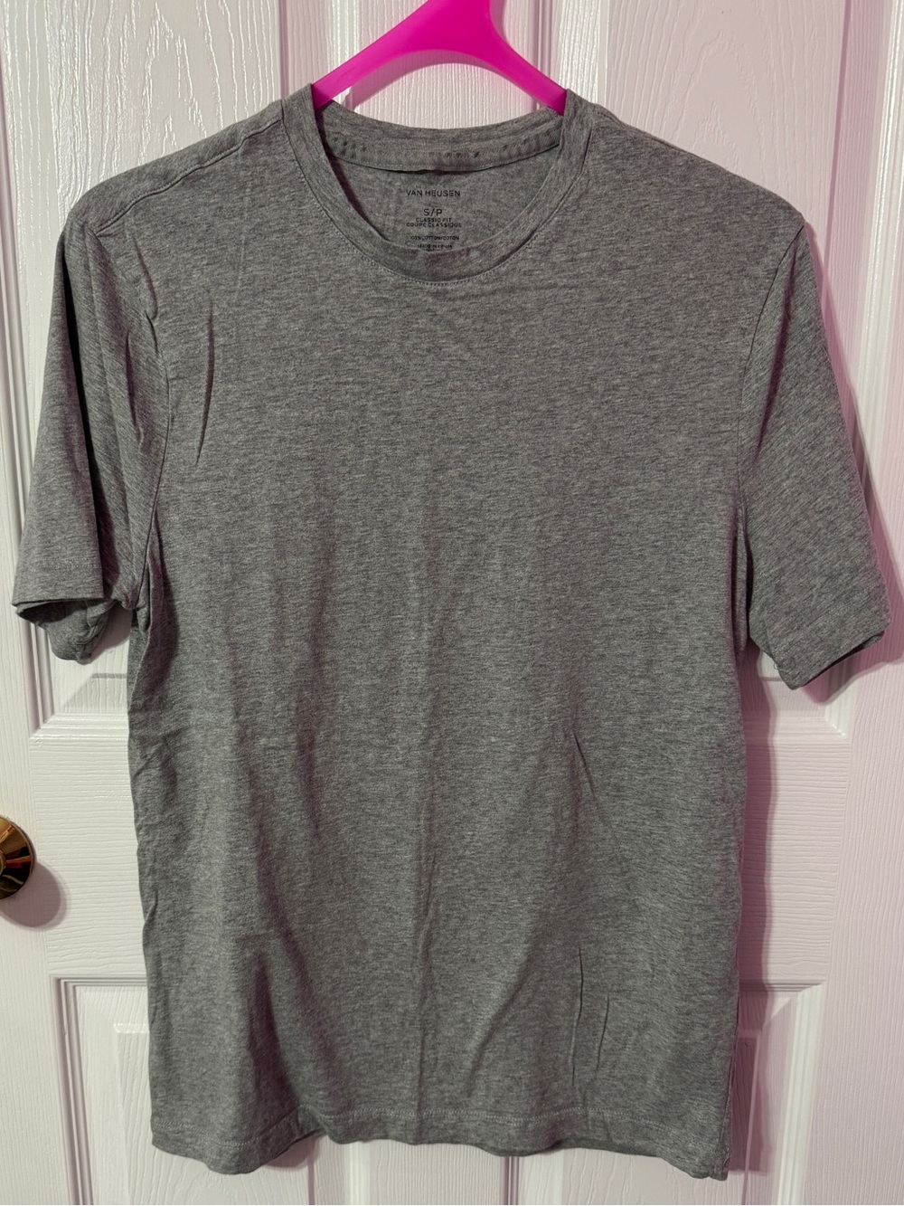 Van Heusen Men's Heather Gray Short Sleeve Crew Tee